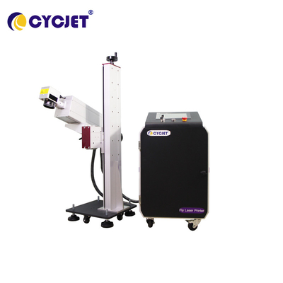 UV Fly Laser Marking Machine For PE Plastic Packaging Bag 110mm*110mm