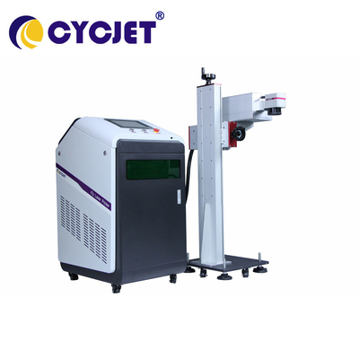 UV Fly Laser Marking Machine For PE Plastic Packaging Bag 110mm*110mm
